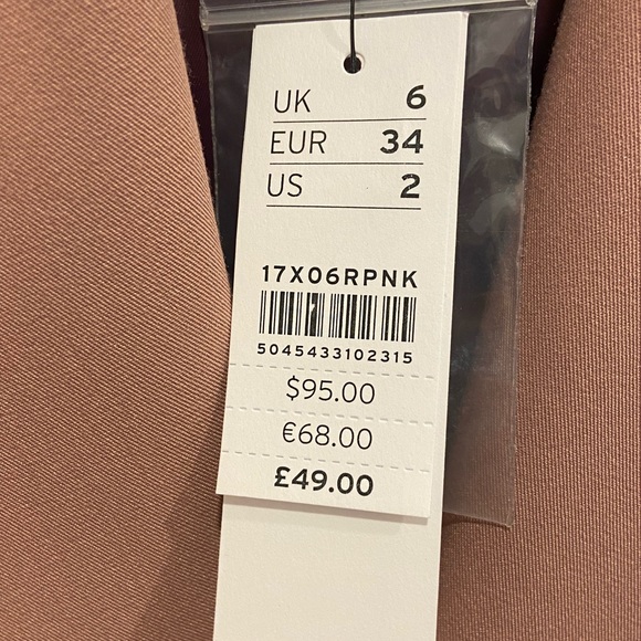 NWT Topshop Suiting Blazer in Mauve - Picture 8 of 10